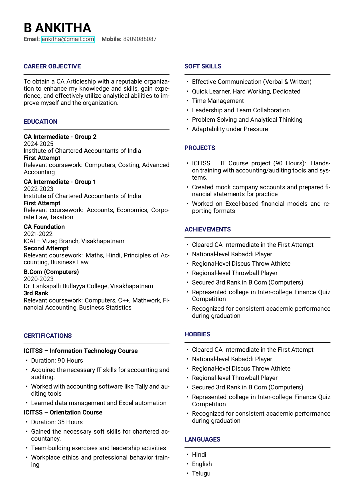 Cool Resume Template