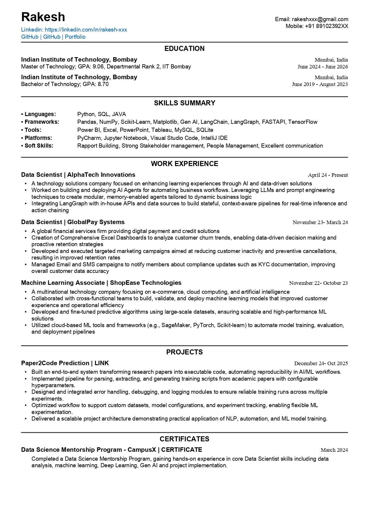 ATS Booster Resume Template